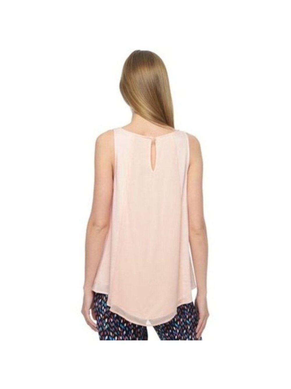 ELLA MOSS  Stella Layered TANK in MIMOSA Light Peach TOP Rayon M - Picture 3 of 7